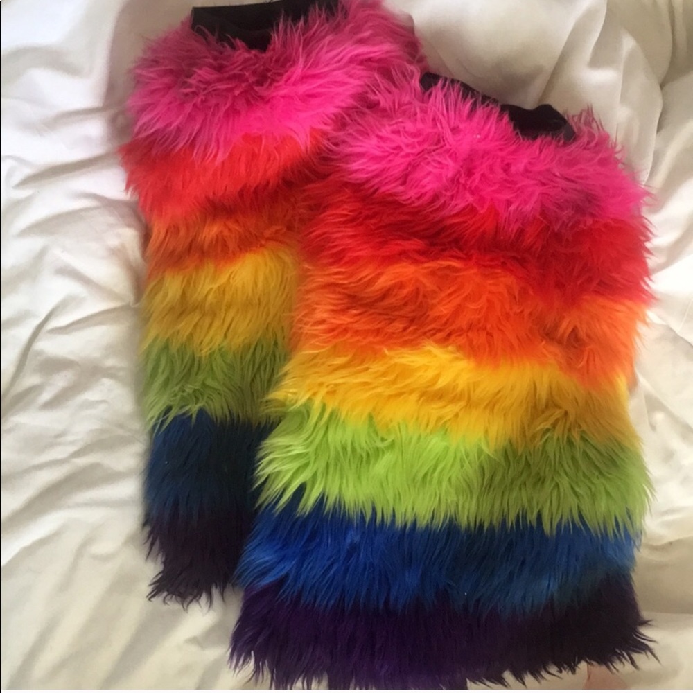 Rainbow festival boot covers